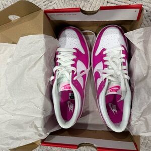 Nike Dunks Pink and White Sneakers